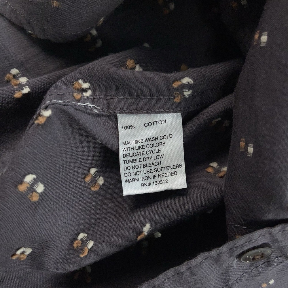 Howler Bros Shirt Mens Medium Gray Short Sleeve Button Up Cotton Casual *READ - Picture 6 of 13